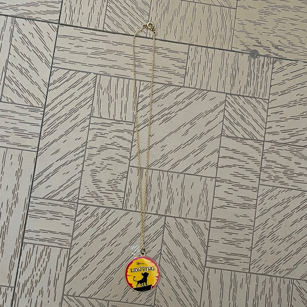 Vintage 90’s Disney Lion King Pendant Necklace
